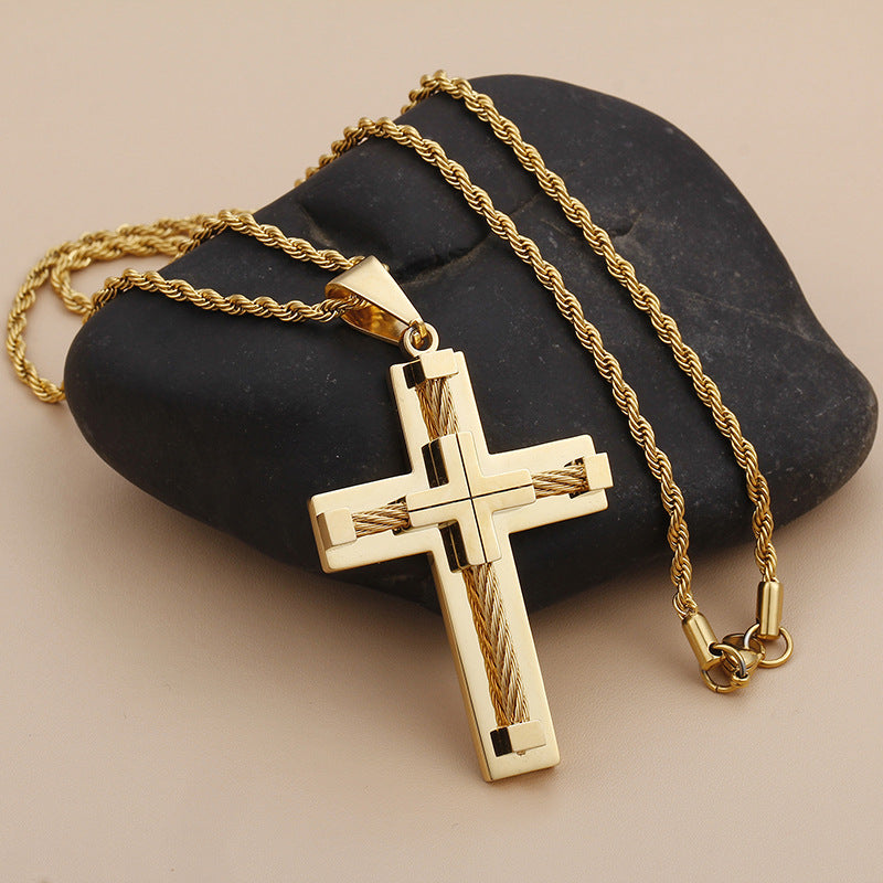 Twist Cross Pendant