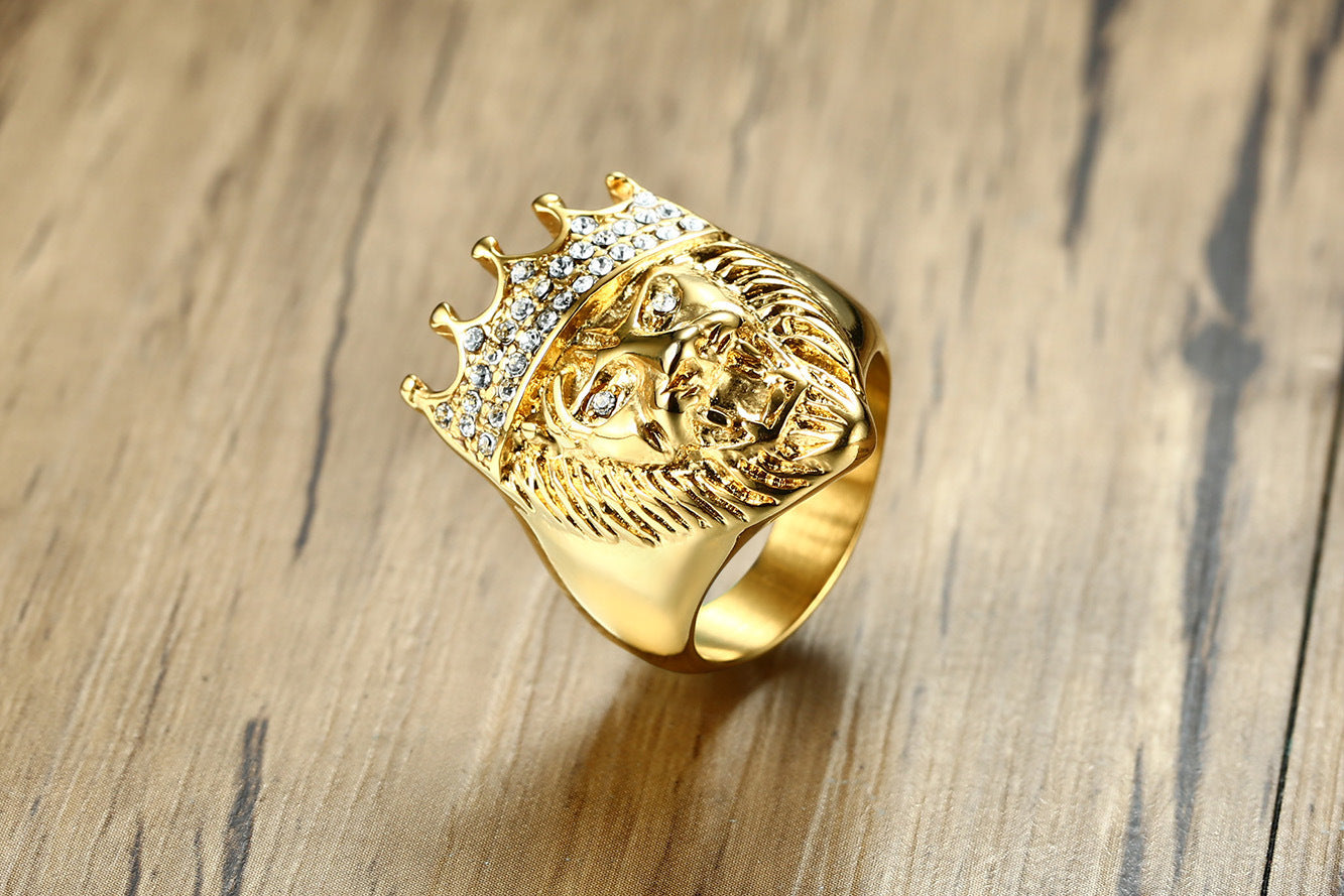 Crowned Lion Ring