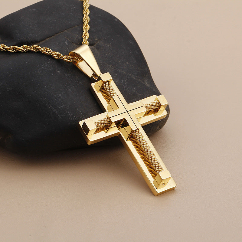 Twist Cross Pendant