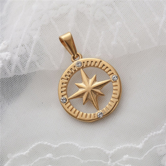 Hollow Compass Pendant