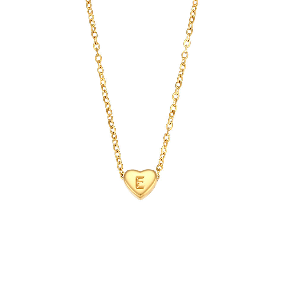 Initial Heart Pendant Necklace